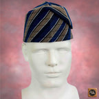 Yoruba Aso Oke Fila: African Men's Traditional Gobi Cap