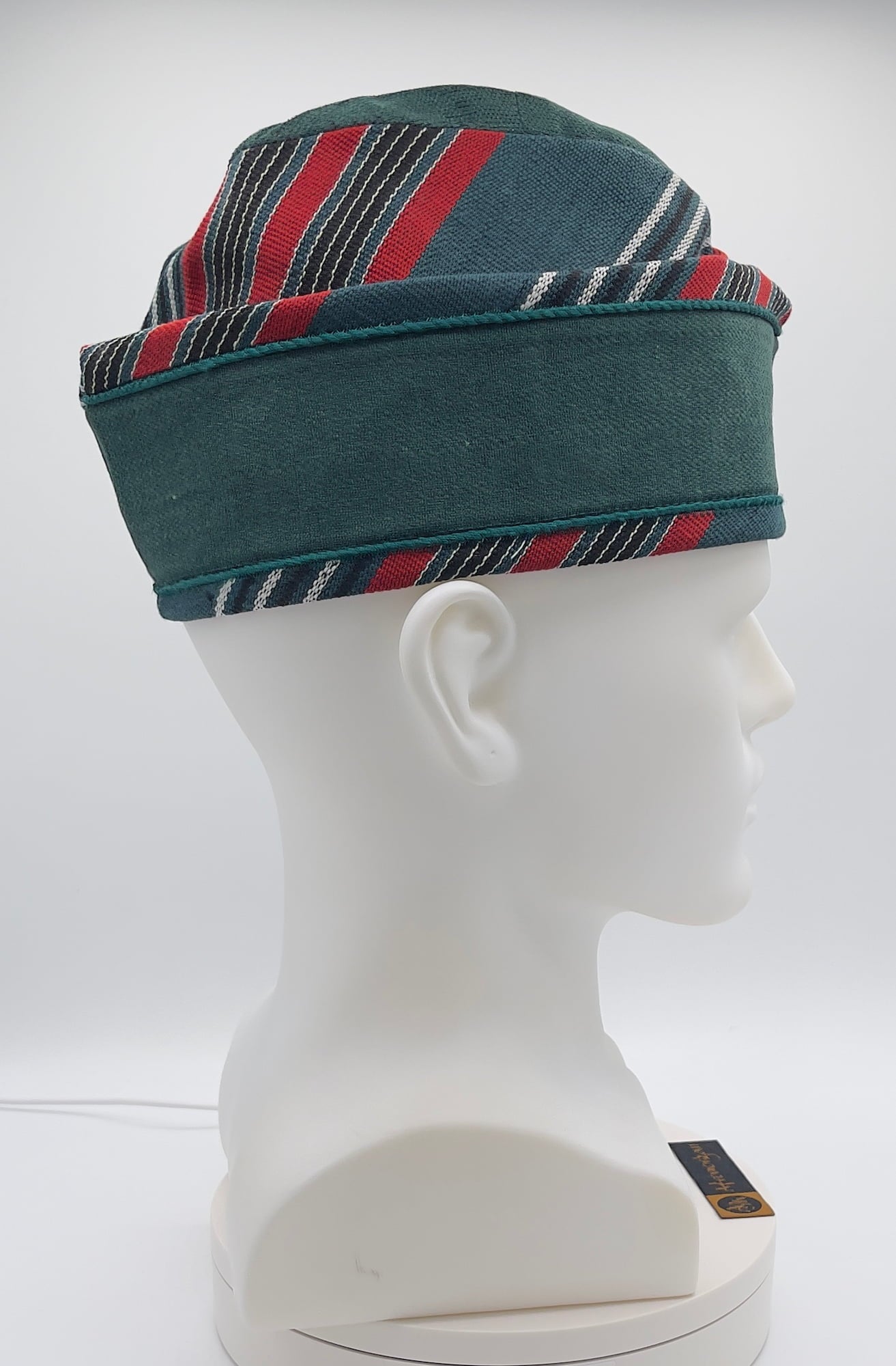 Yoruba Aso Oke Fila: African Men's Traditional Mixed match Gobi Cap