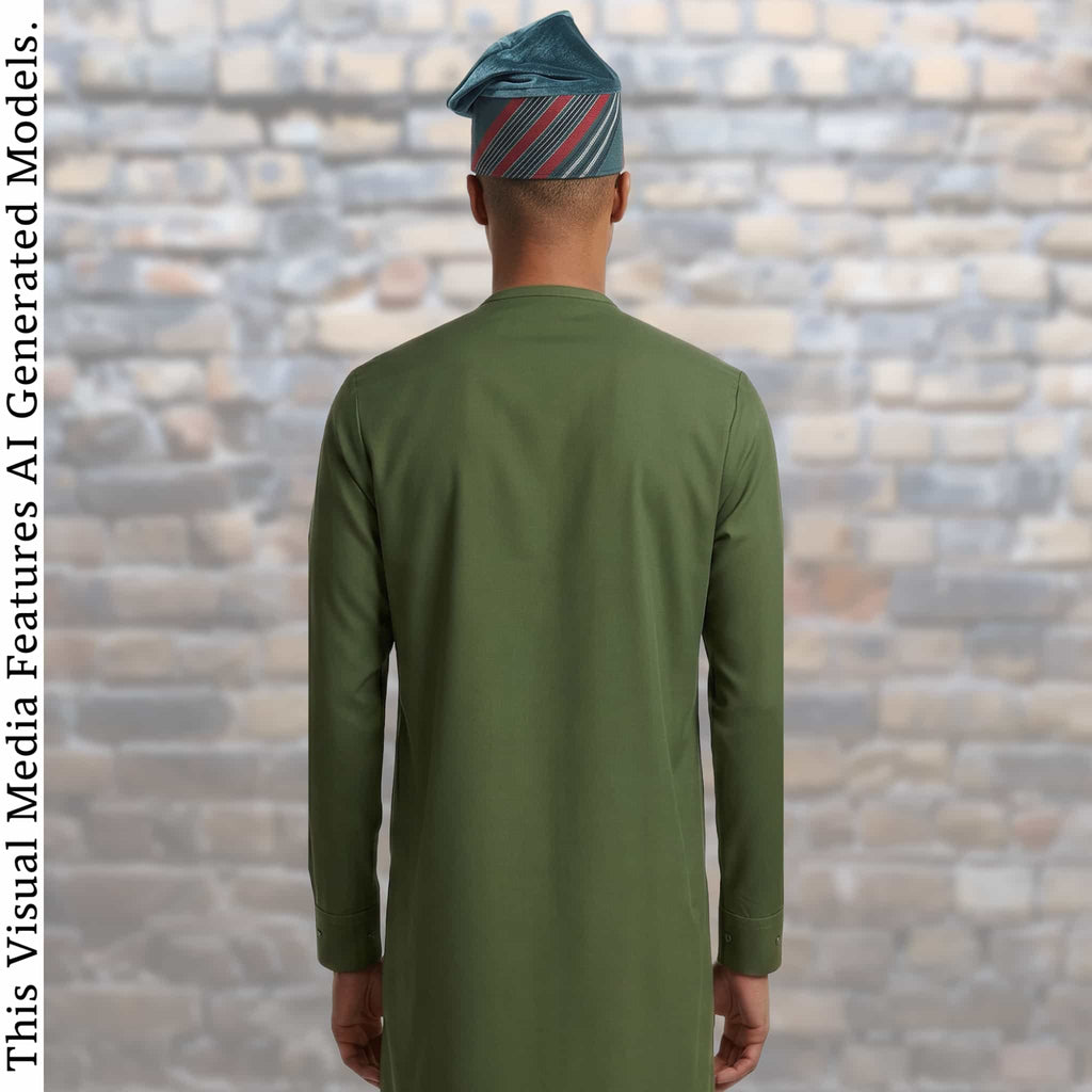 Green Rhinestone Embroidered Velvet Aso Oke Patched Yoruba Cap