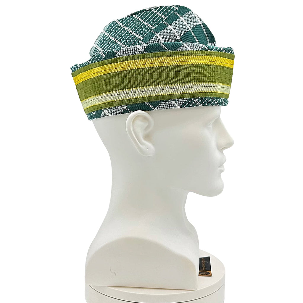 Green Yoruba Aso Oke Fila