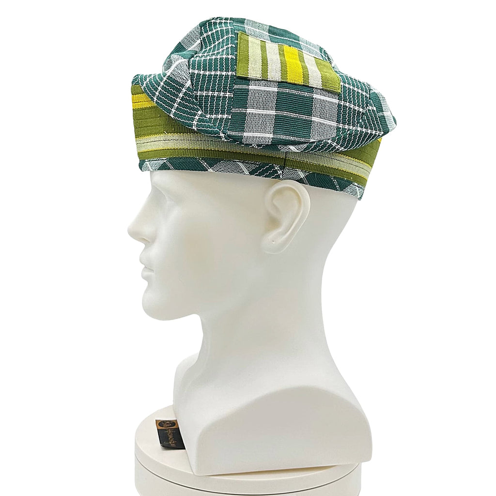 Green Yoruba Aso Oke Fila