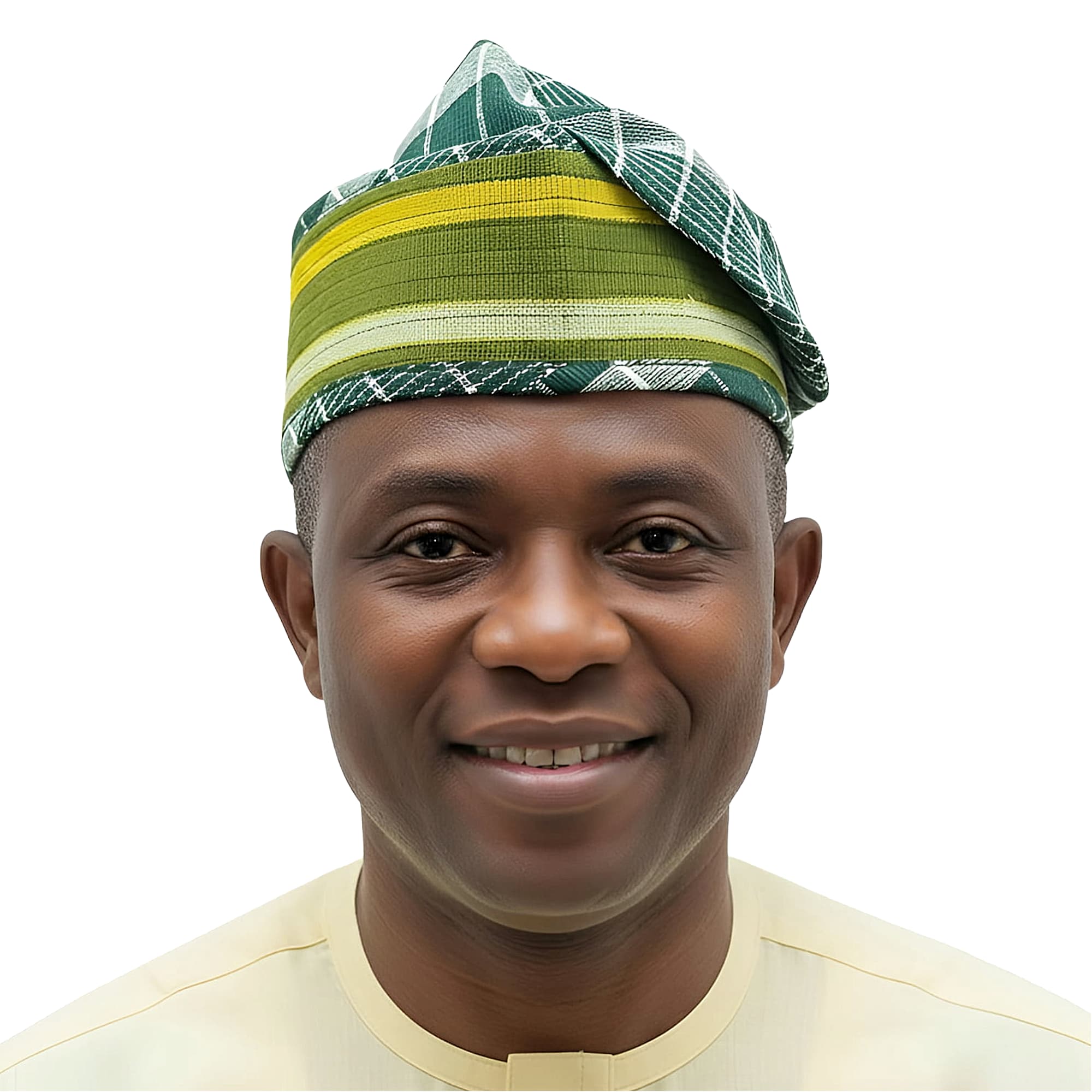 JIRE Green Yoruba Aso Oke Fila