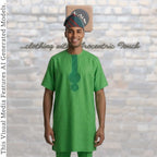 Handwoven Aso Oke Fila, Striped Yoruba Hat, Traditional Nigerian Cap, African Menswear