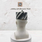 Handcrafted Tomtom Tajia Cap, Aso Oke Mallam African Traditional Hat
