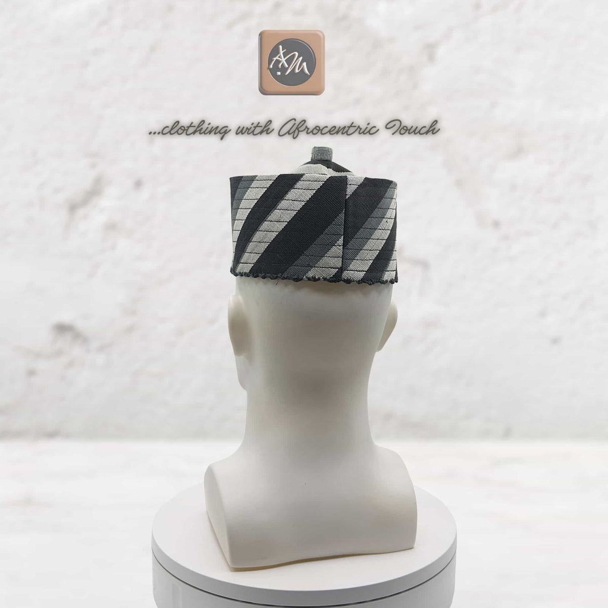 Handcrafted Tomtom Tajia Cap, Aso Oke Mallam African Traditional Hat
