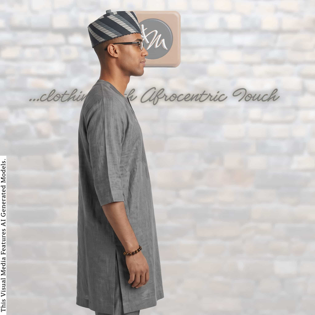 Handcrafted Tomtom Tajia Cap, Aso Oke Mallam African Traditional Hat