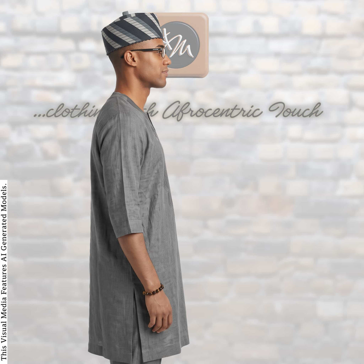 Handcrafted Tomtom Tajia Cap, Aso Oke Mallam African Traditional Hat