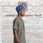 Handwoven Aso Oke Fila Gobi Cap, Blue Yoruba Traditional Hat, Nigerian Prestige Headwear