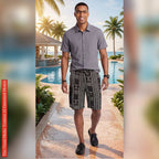 African Ankara Print Men's Shorts, Tribal Cotton Wax Print, Afrocentric Cargo Bottoms