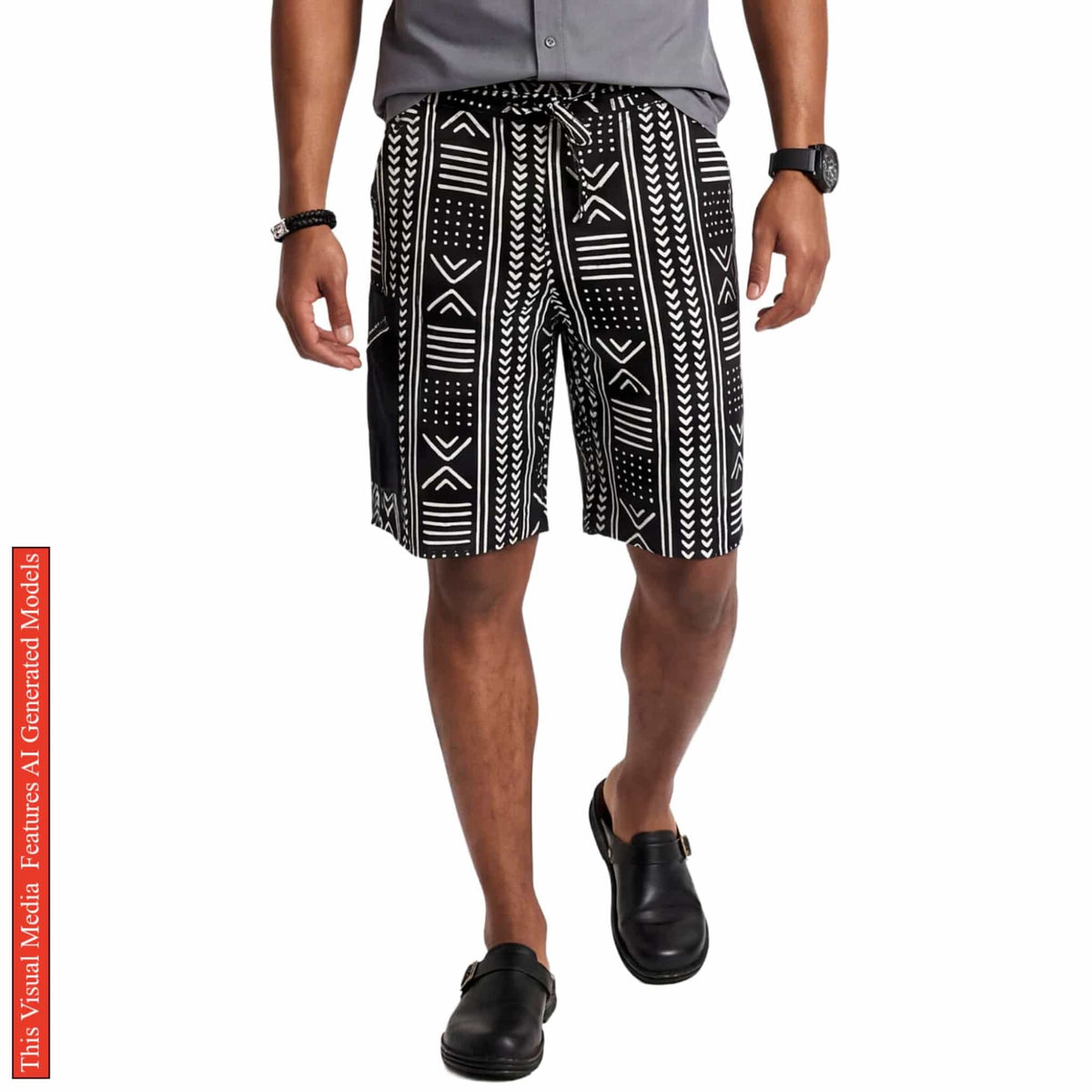 African Ankara Print Men's Shorts, Tribal Cotton Wax Print, Afrocentric Cargo Bottoms