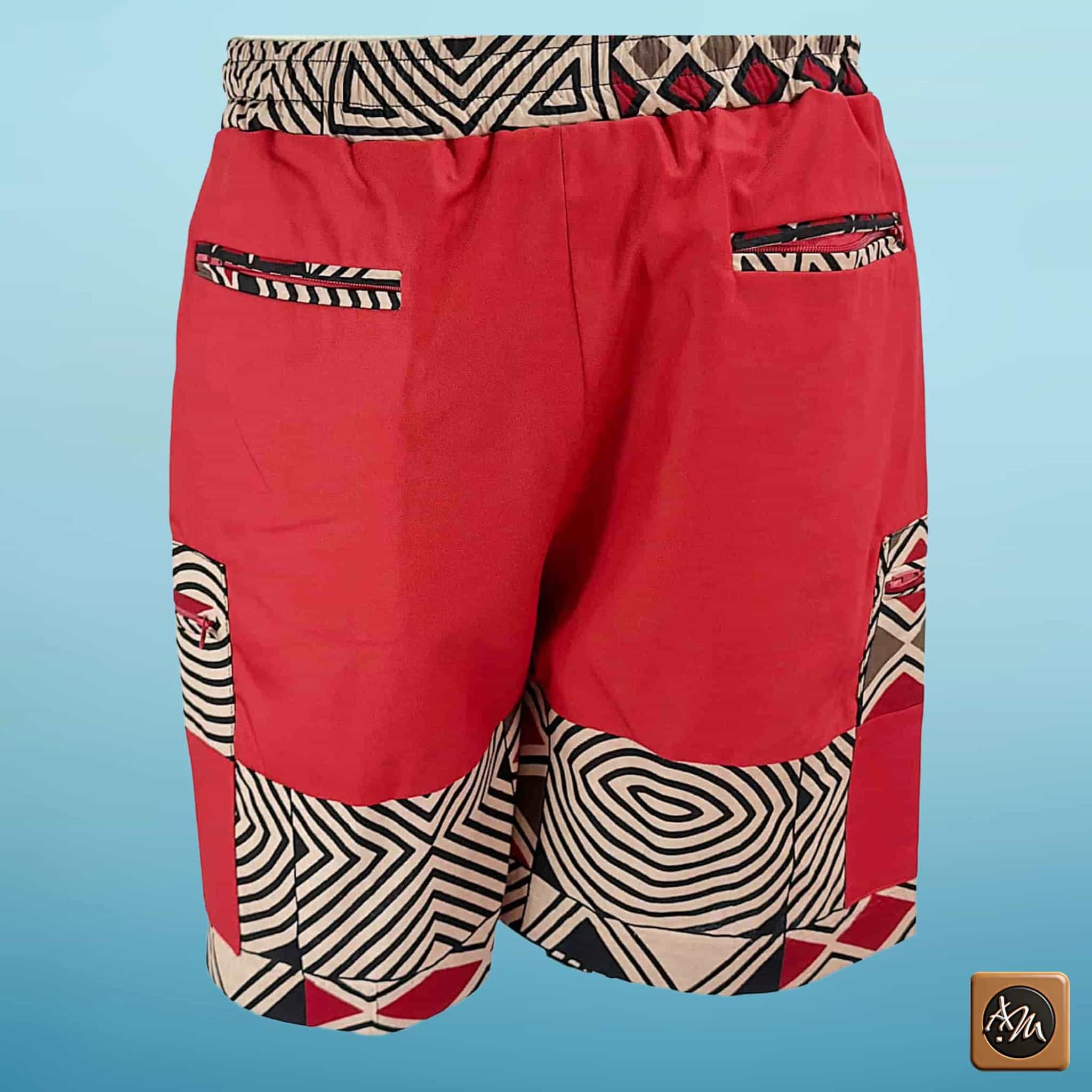 IRAWO African Ankara Print Men's Shorts RD