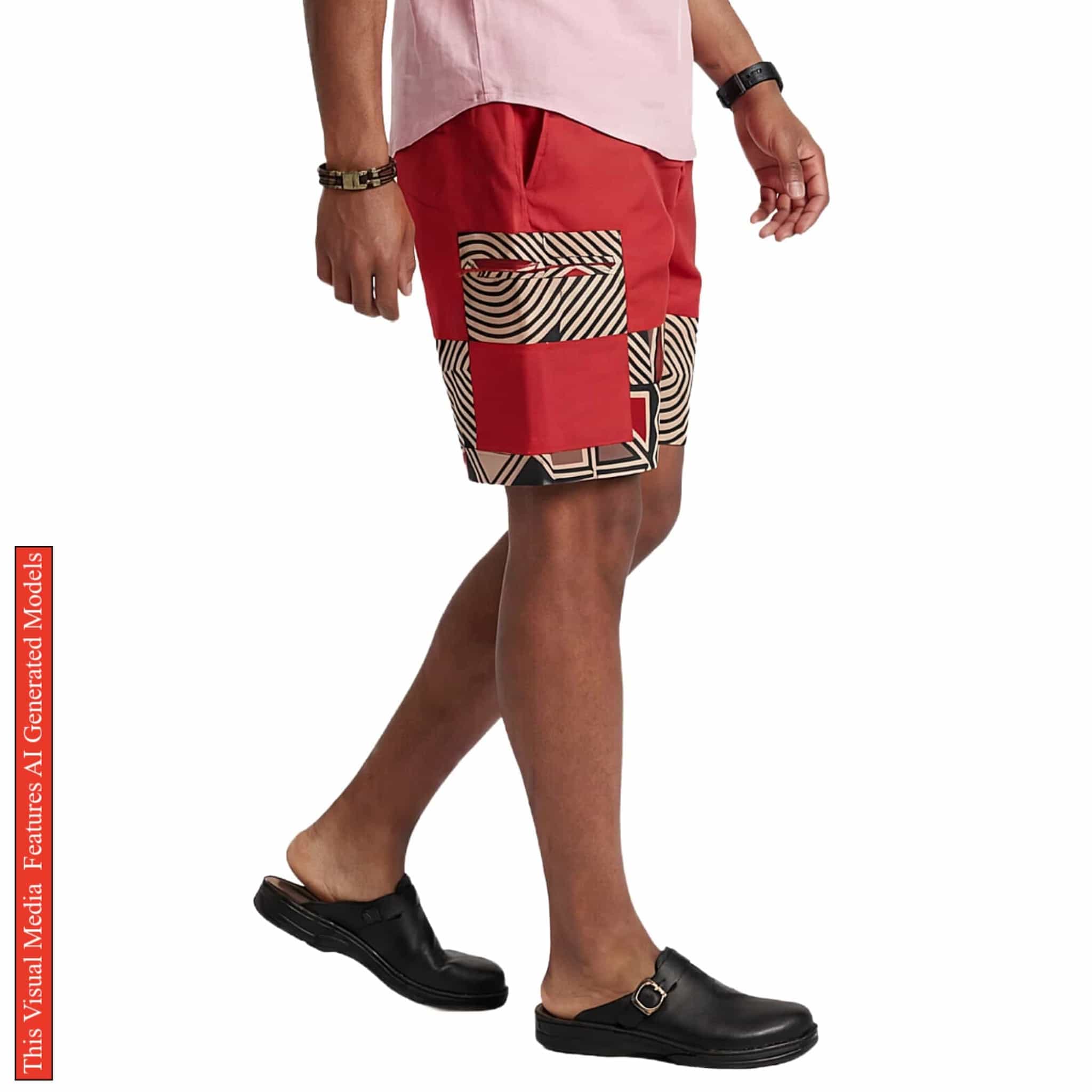 IRAWO African Ankara Print Men's Shorts RD