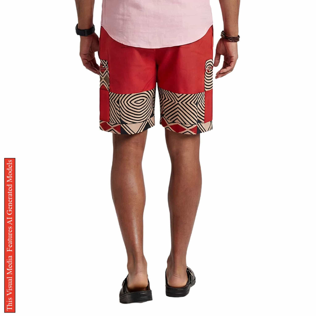 African Ankara Print Men's Shorts RD