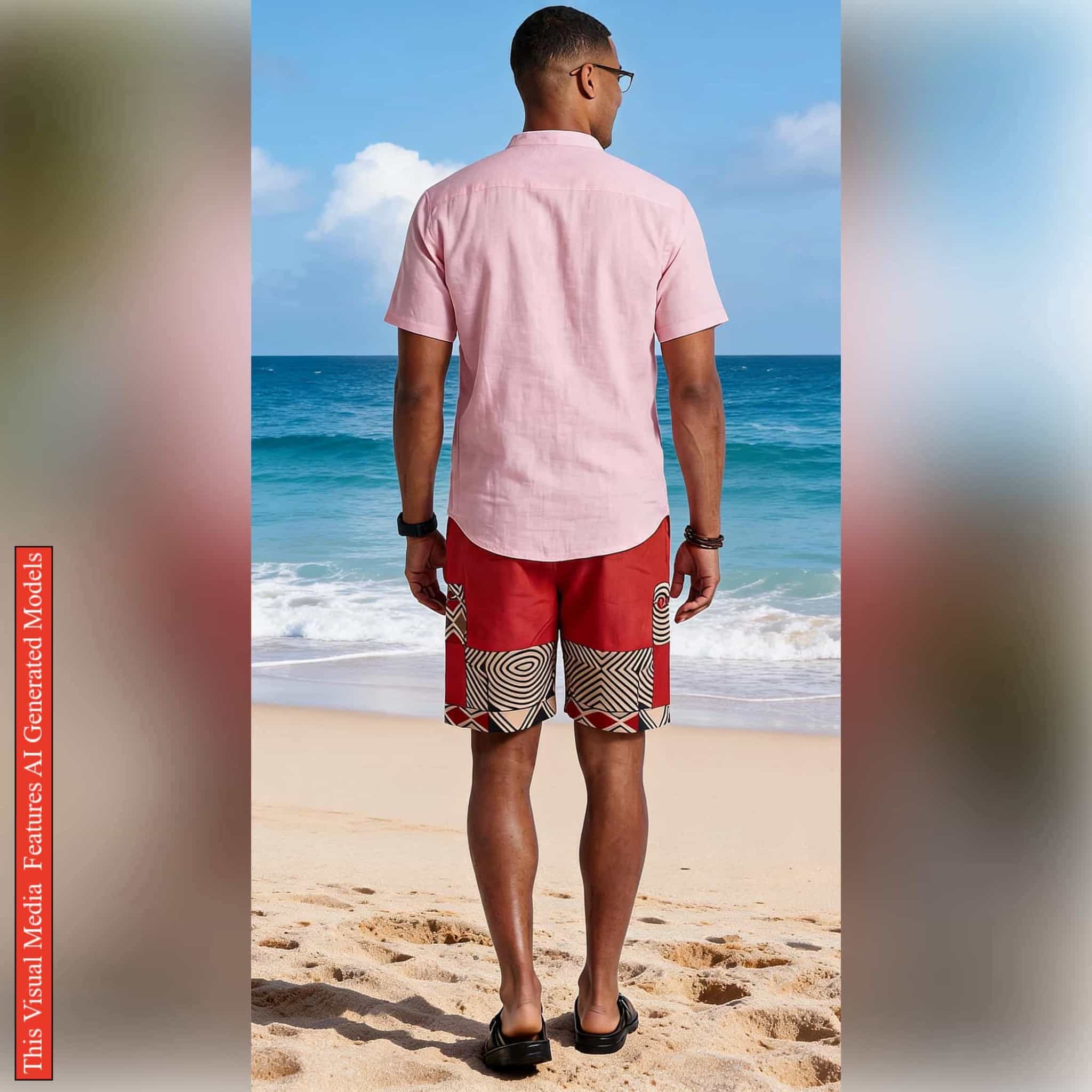 African Ankara Print Men's Shorts RD