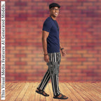 African Wax Print Harem Pants, Boho Trousers, Drop Crotch Aladdin Men's Ethnic Bottoms