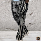 African Wax Print Harem Pants, Boho Trousers, Drop Crotch Aladdin Men's Ethnic Bottoms