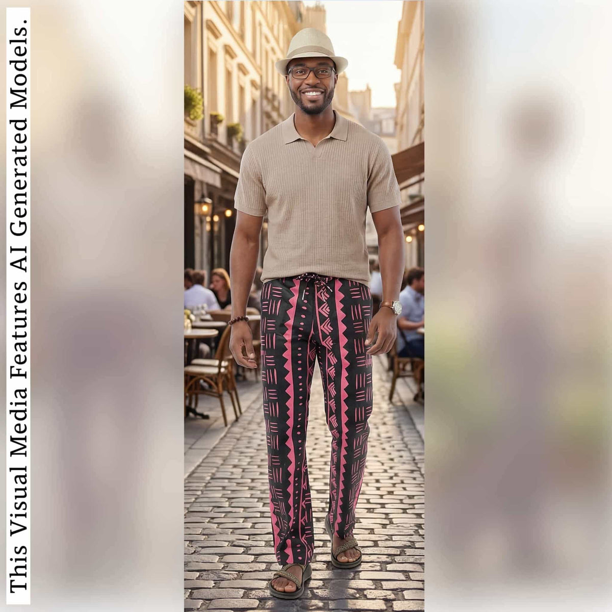 African Men Print Pants, Tribal Mud Fit Trousers, Bold Pattern Statement Ankara Bottoms