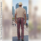 African Men Print Pants, Tribal Mud Fit Trousers, Bold Pattern Statement Ankara Bottoms
