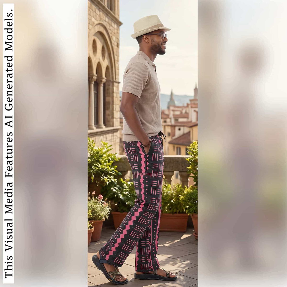 African Men Print Pants, Tribal Mud Fit Trousers, Bold Pattern Statement Ankara Bottoms