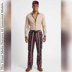 African Men Print Pants, Tribal Mud Fit Trousers, Bold Pattern Statement Ankara Bottoms