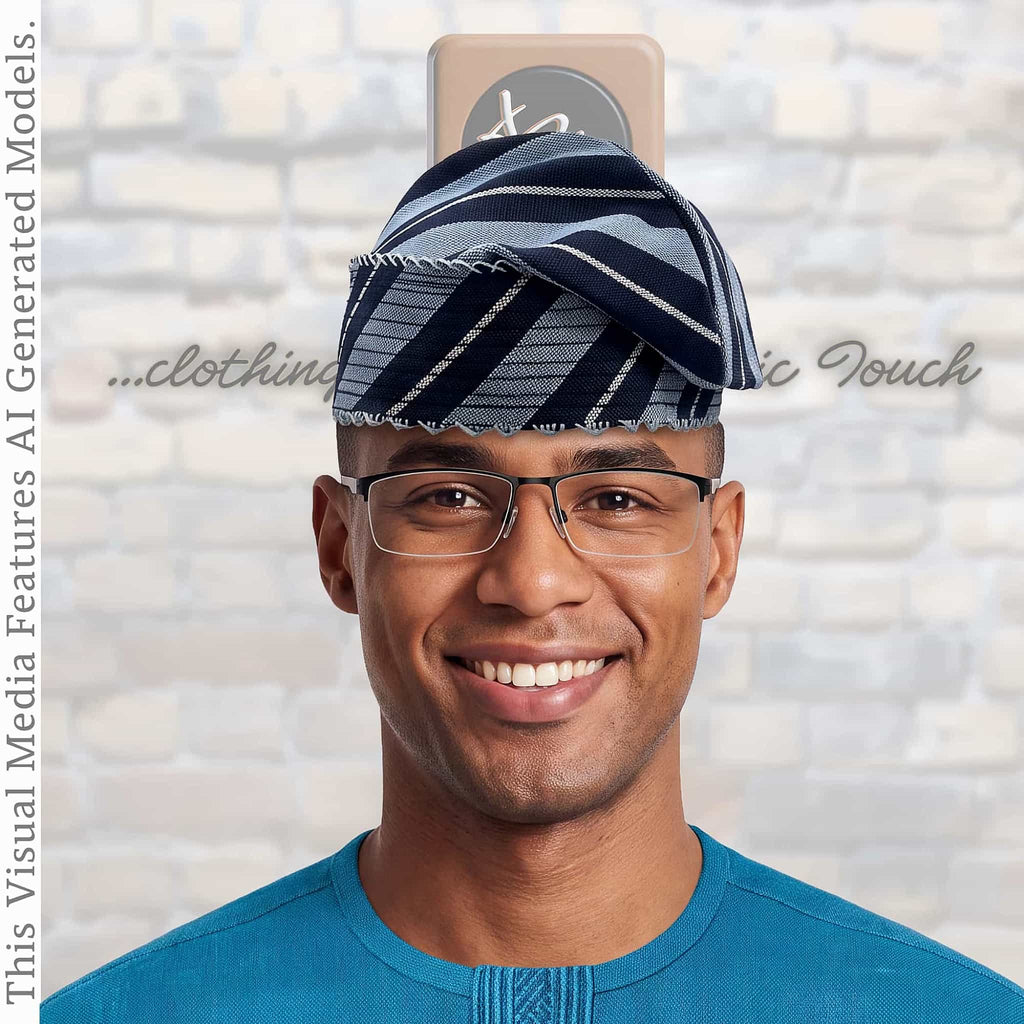 Knitted Yoruba ẸTU Aso Oke Fila