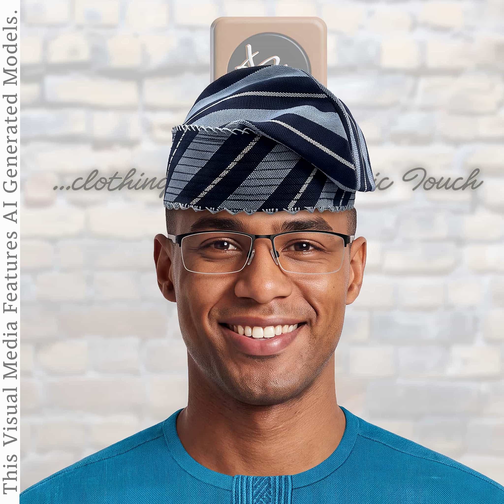 Knitted Yoruba ẸTU Aso Oke Fila