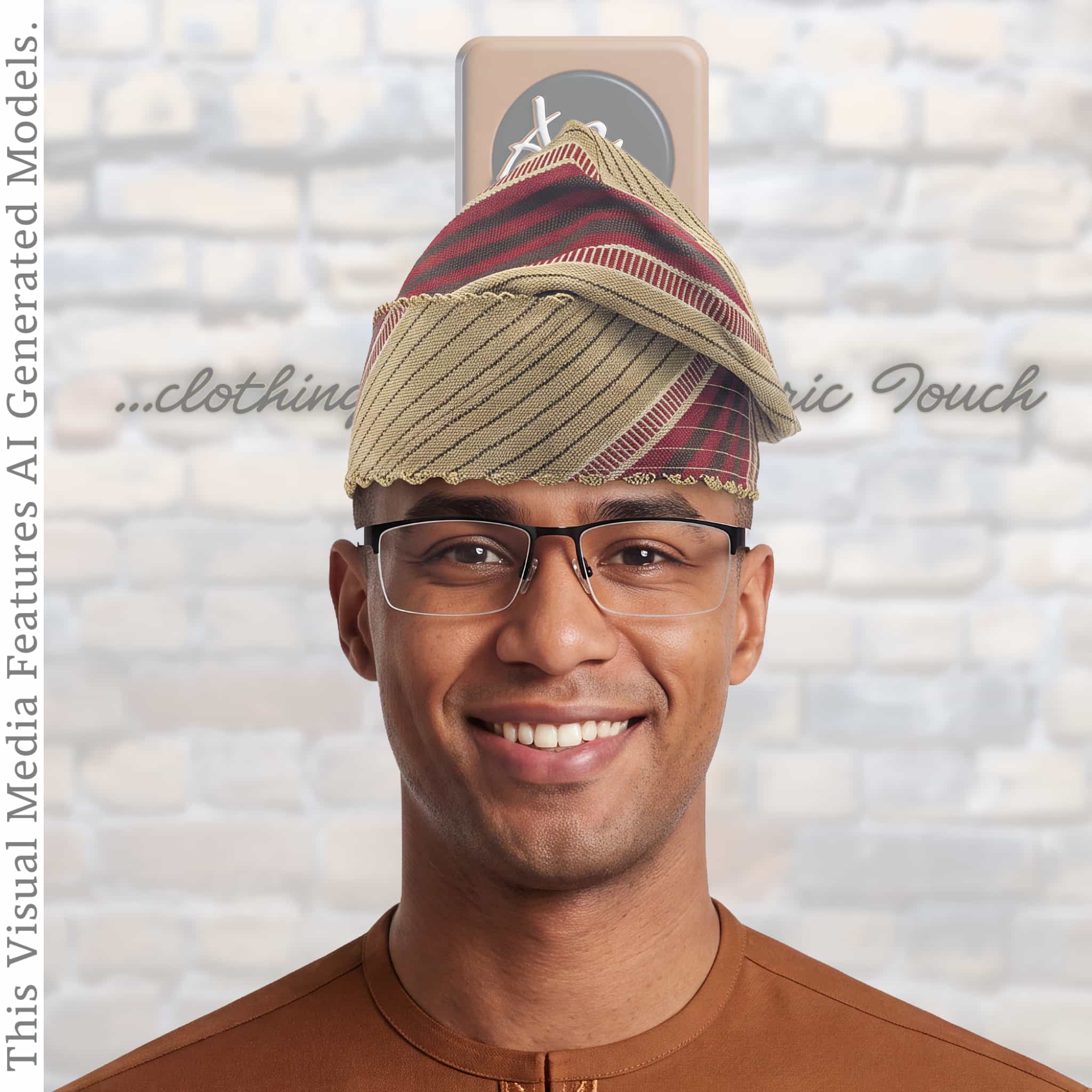 Knitted Yoruba Aso Oke Fila