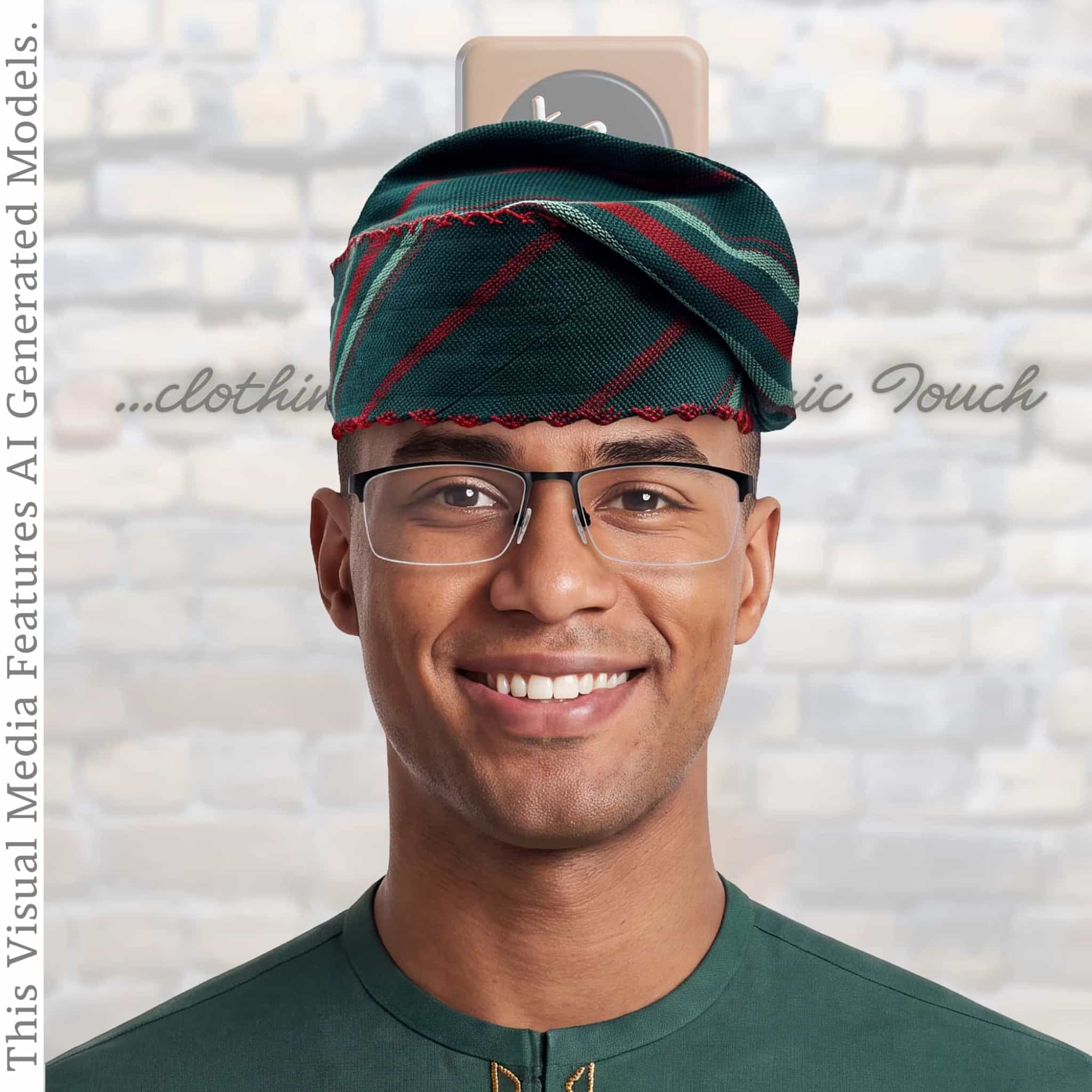 Knitted Yoruba Aso Oke Fila