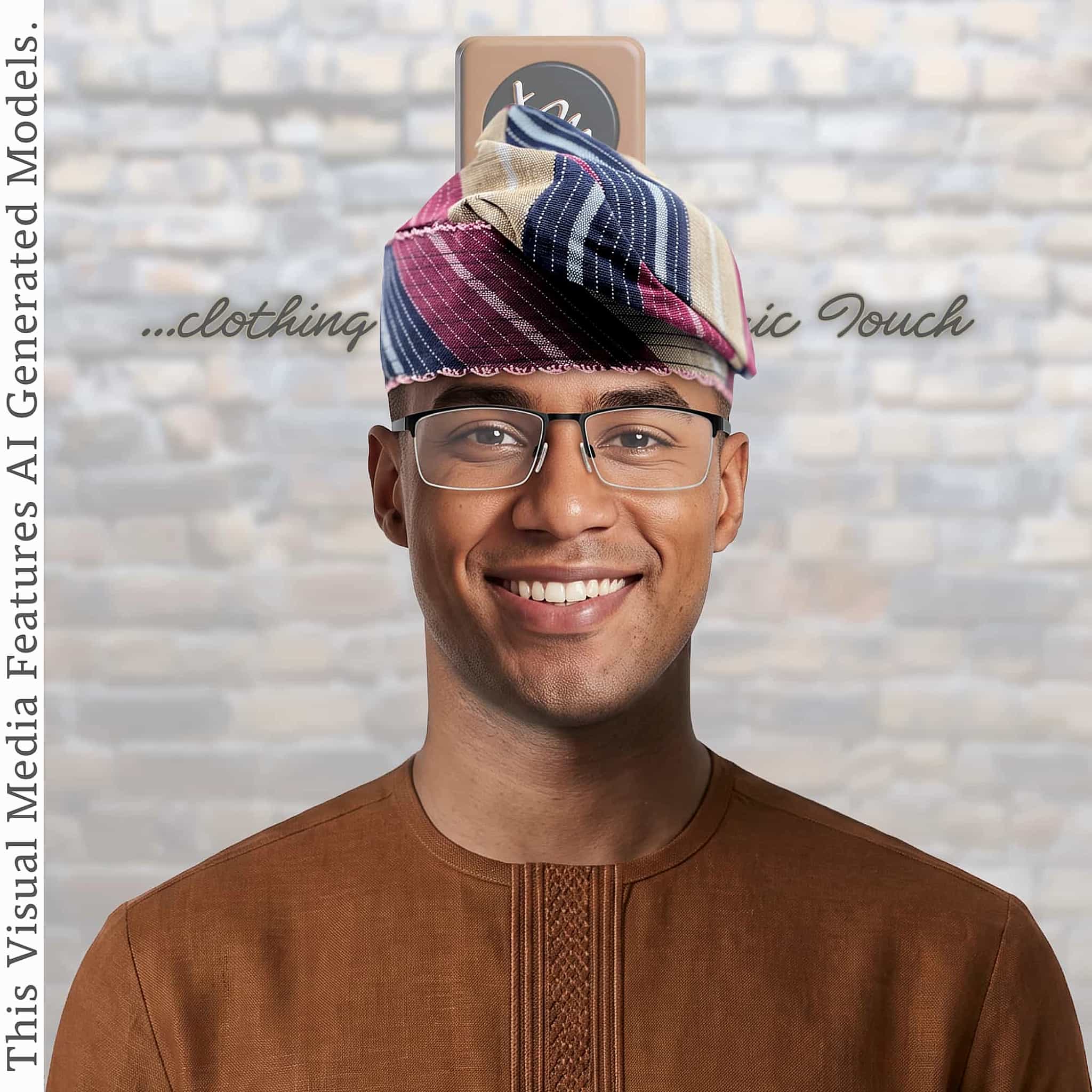Knitted Yoruba Aso Oke Fila