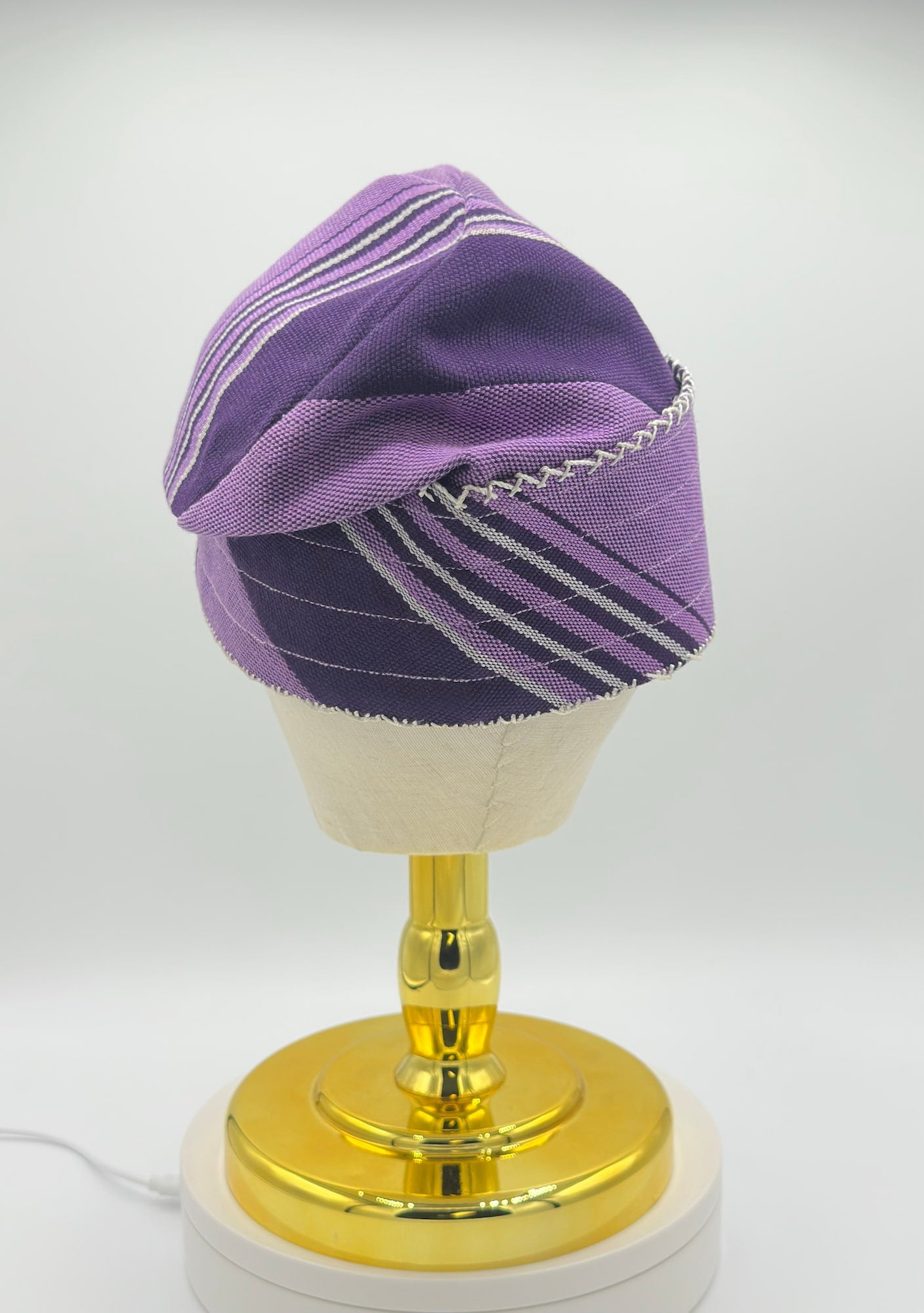 Knitted Yoruba Aso Oke Fila: African Men's Traditional Gobi Cap