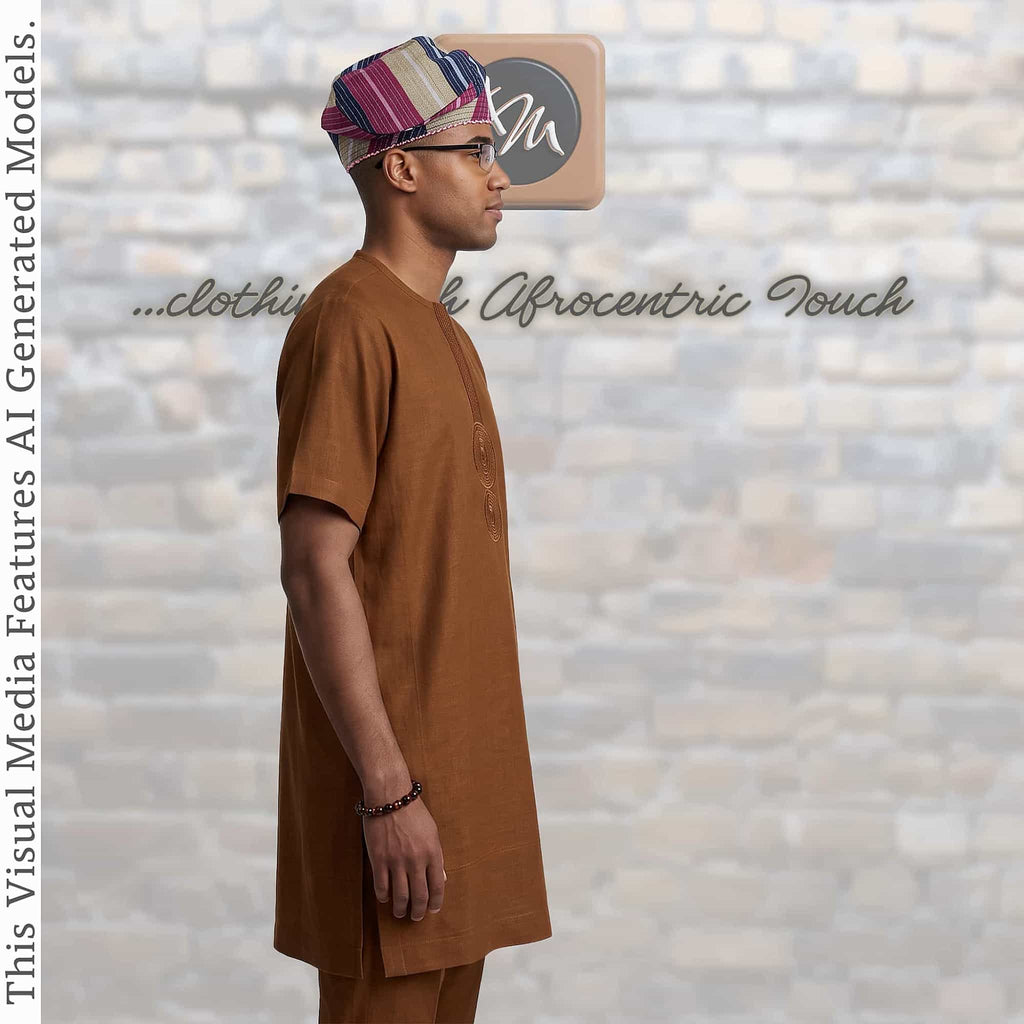 Knitted Yoruba Aso Oke Fila