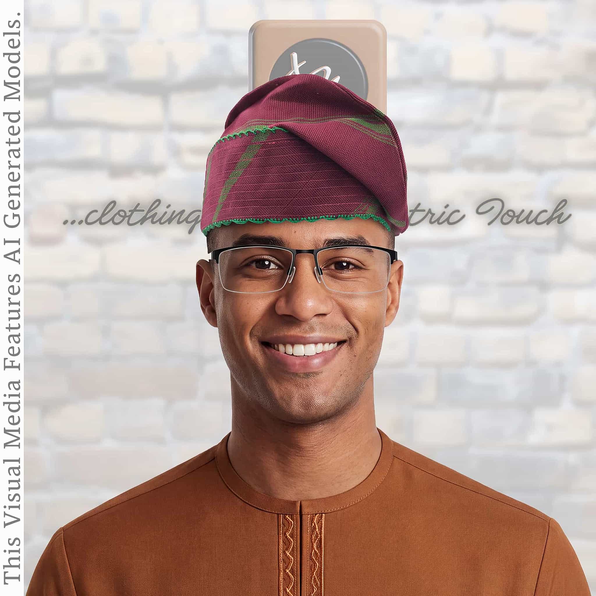 Knitted Yoruba ALAARI Aso Oke Fila