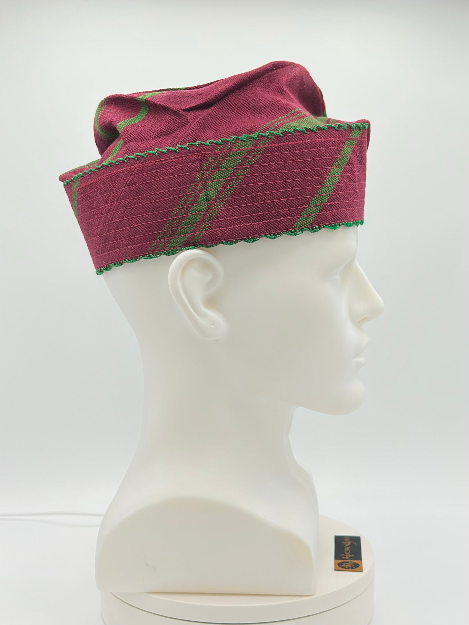 Knitted Yoruba Alaari Aso Oke Fila: African Men's Traditional Gobi Cap
