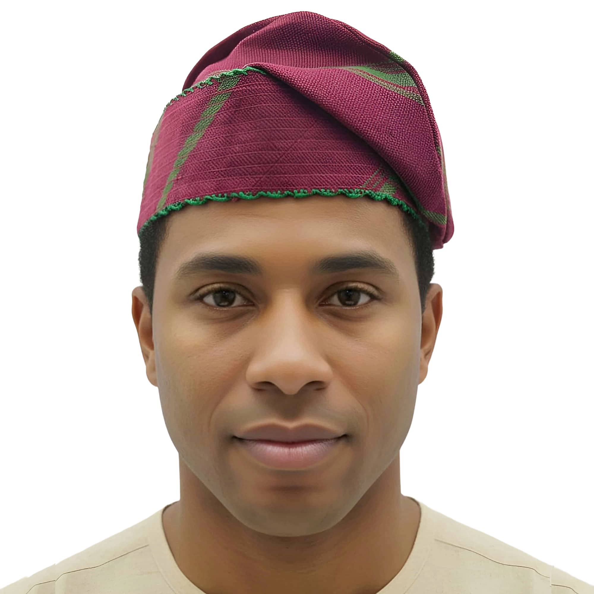 Knitted Yoruba ALAARI Aso Oke Fila