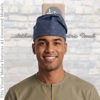 Knitted Yoruba ẸTU Aso Oke Fila: African Men's Traditional Gobi Cap