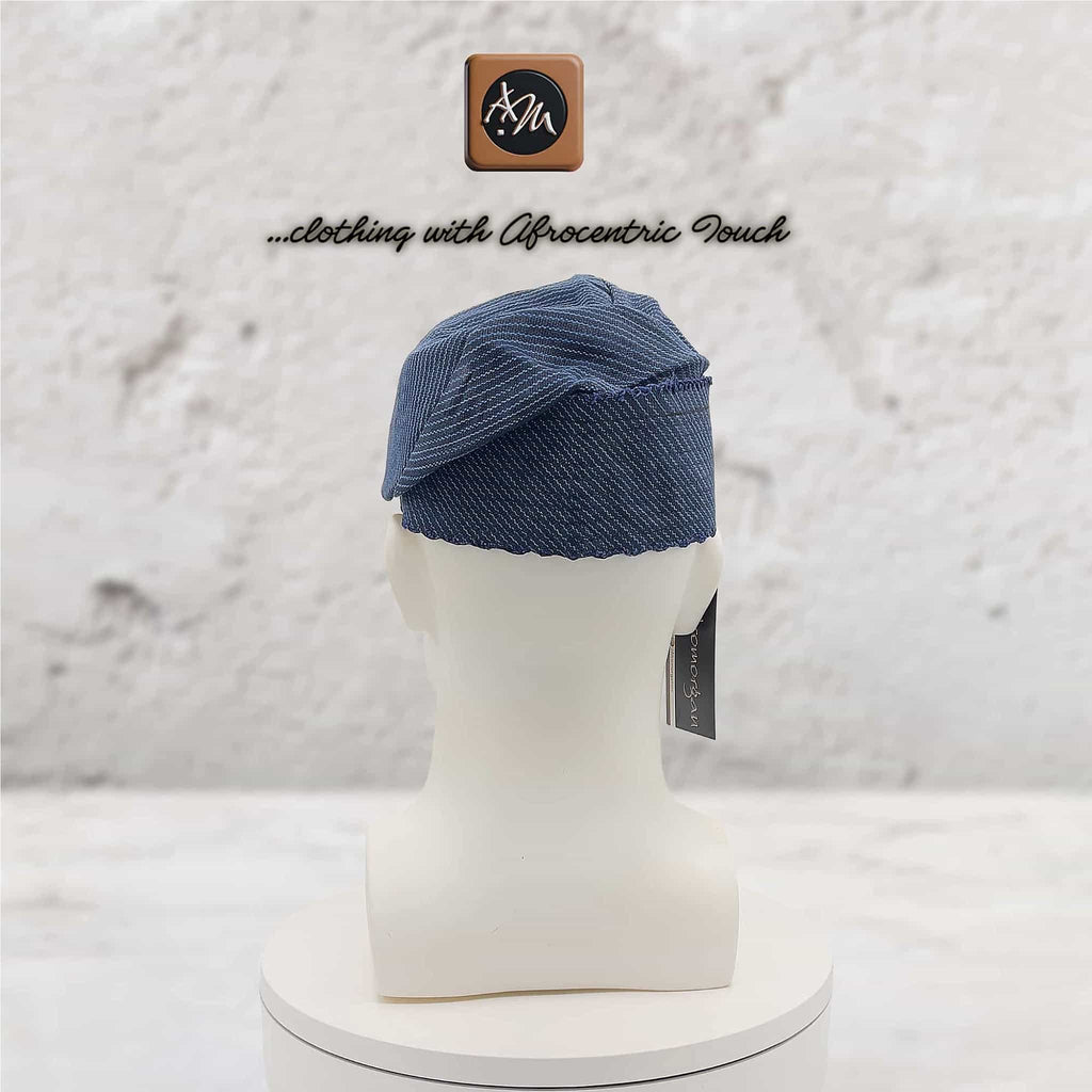 Knitted Yoruba ẸTU Aso Oke Fila: African Men's Traditional Gobi Cap