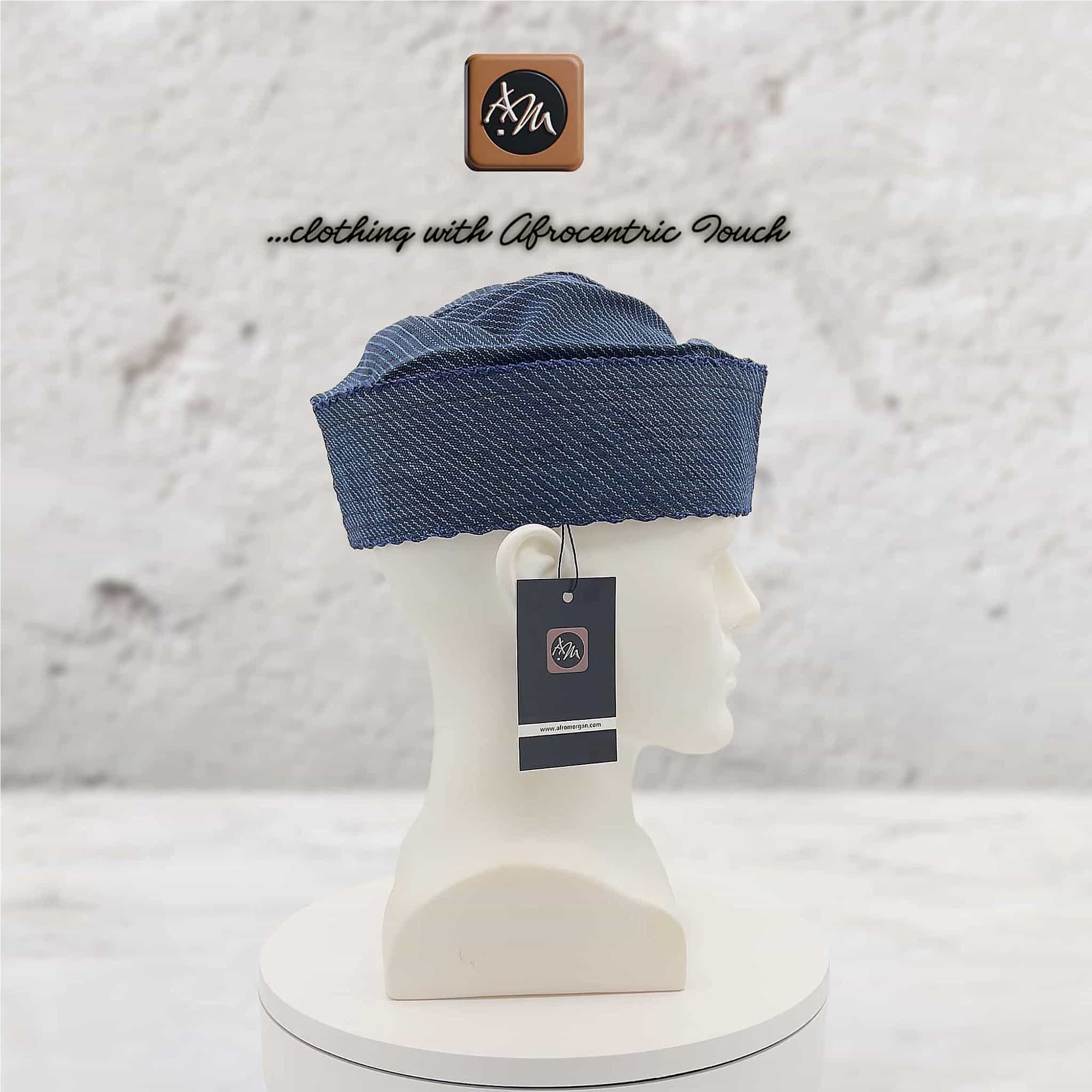 Knitted Yoruba ẸTU Aso Oke Fila: African Men's Traditional Gobi Cap