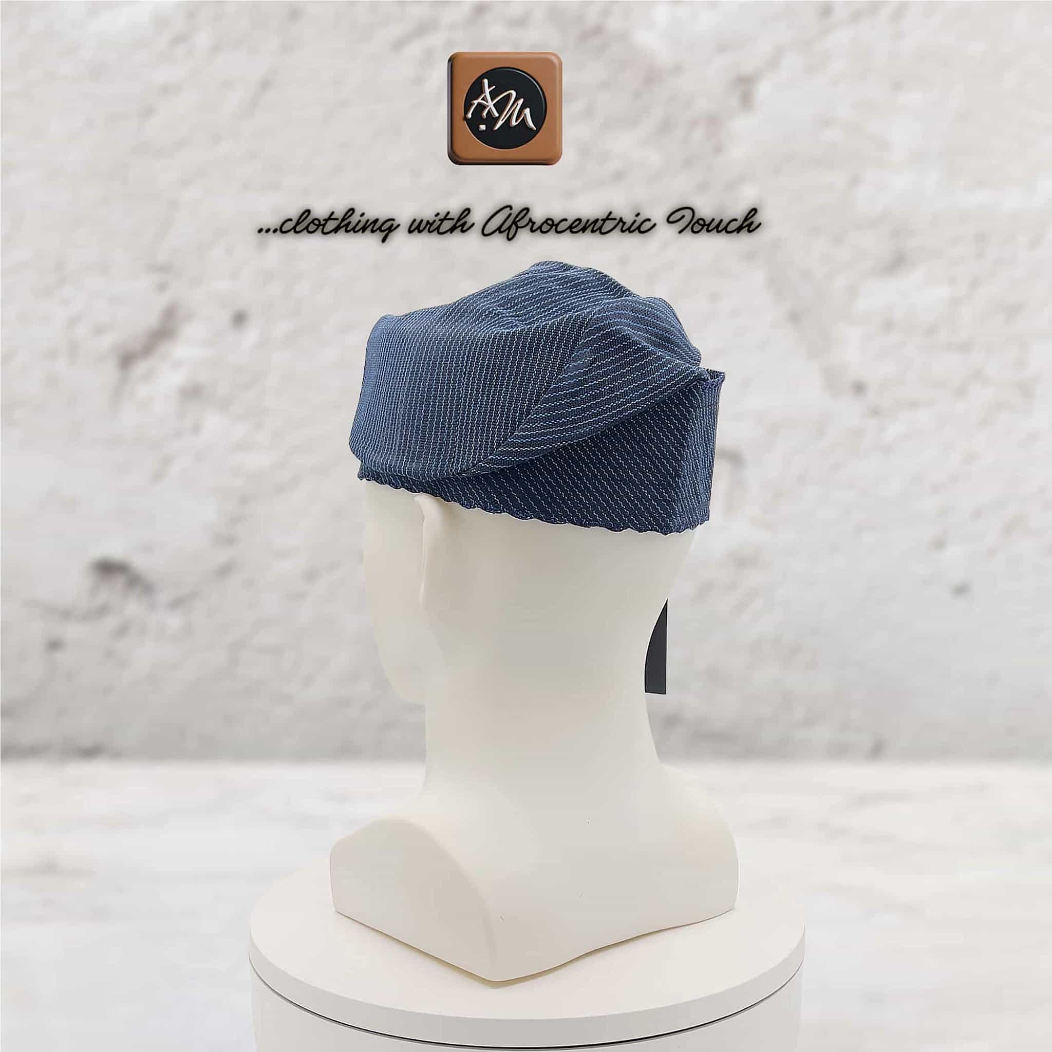 Knitted Yoruba ẸTU Aso Oke Fila: African Men's Traditional Gobi Cap