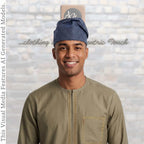 Knitted Yoruba ẸTU Aso Oke Fila: African Men's Traditional Gobi Cap