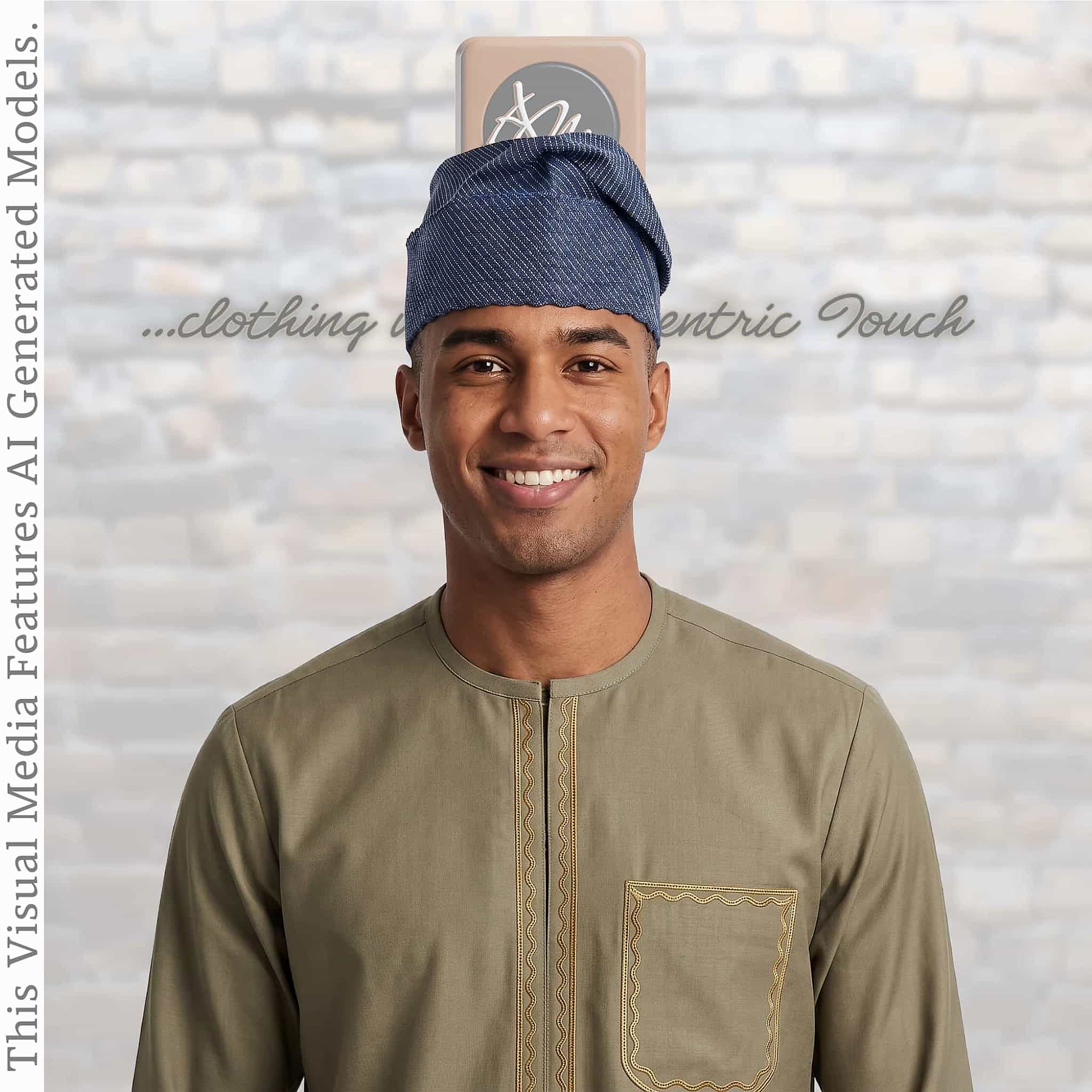 Knitted Yoruba ẸTU Aso Oke Fila: African Men's Traditional Gobi Cap
