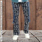 Men's Navy Ankara Patchwork Trousers
