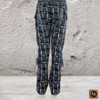 Men's Navy Ankara Patchwork Trousers