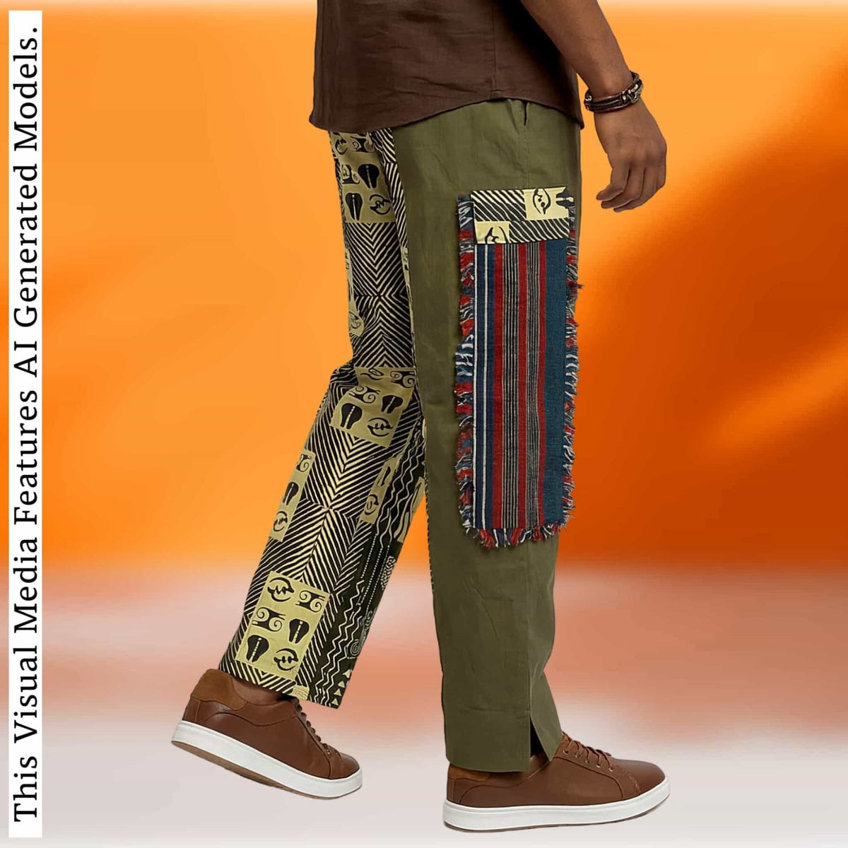 Men CROCODILE Baggy Aura Pant