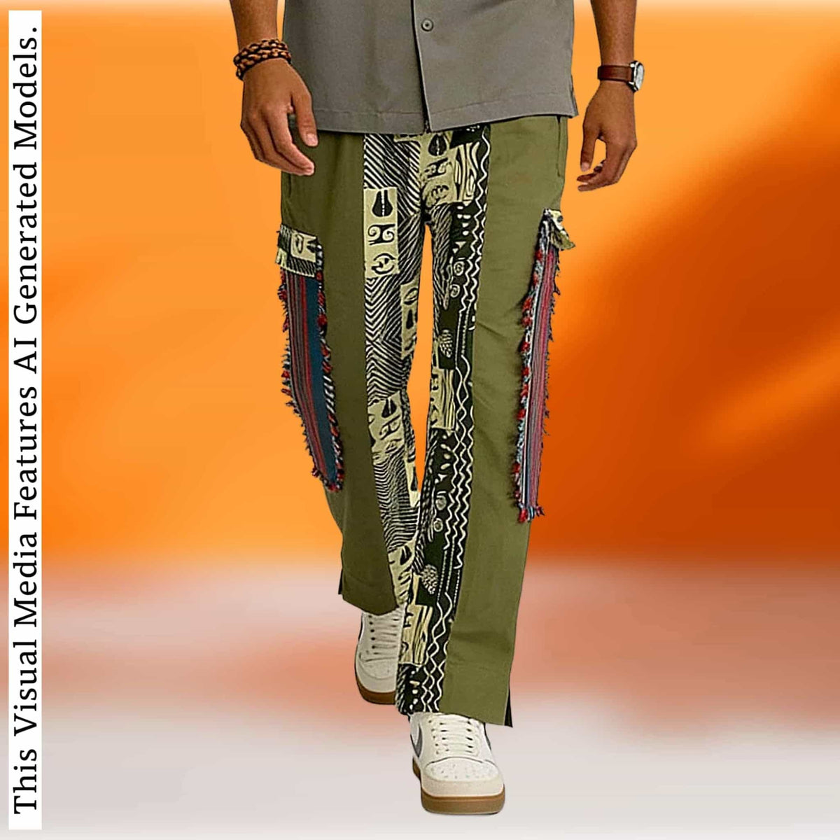 Men CROCODILE Baggy Aura Pant