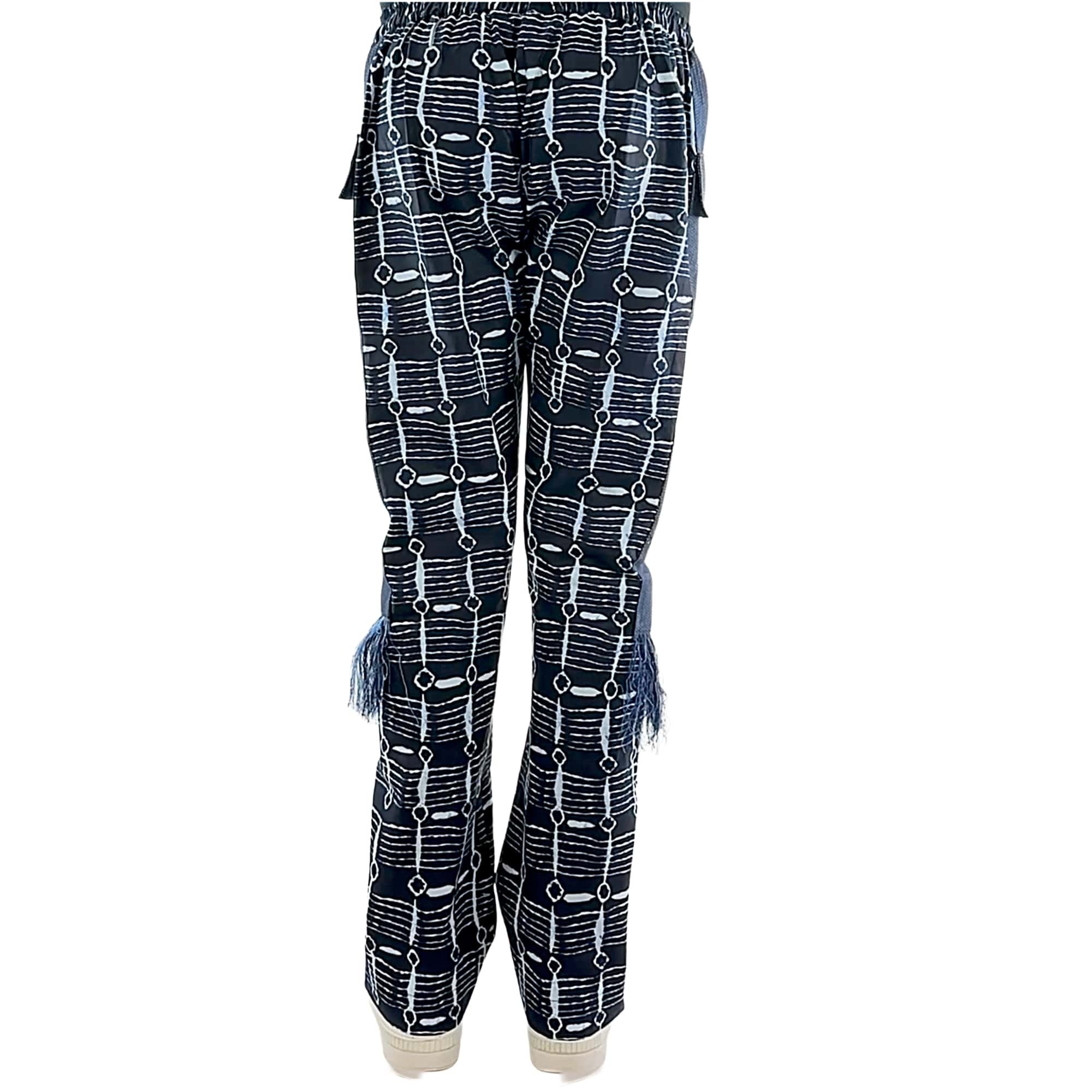 LABI Men's Navy Ankara Patchwork Trousers