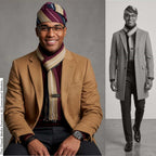 Mens Hat, Scarf, Bowtie, Pocket Square, Aso Oke Muffler, Minimalist Winter Gift For Husband