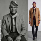 Mens Hat, Scarf, Bowtie, Pocket Square, Aso Oke Muffler, Minimalist Winter Gift For Husband