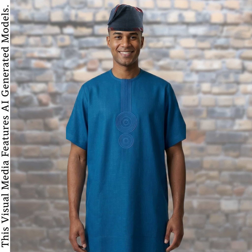 Yoruba Aso Oke Fila, Traditional Nigerian Men's Cap, Mixed ETU Pattern African Hat