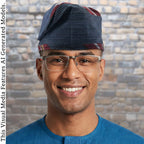 Yoruba Aso Oke Fila, Traditional Nigerian Men's Cap, Mixed ETU Pattern African Hat
