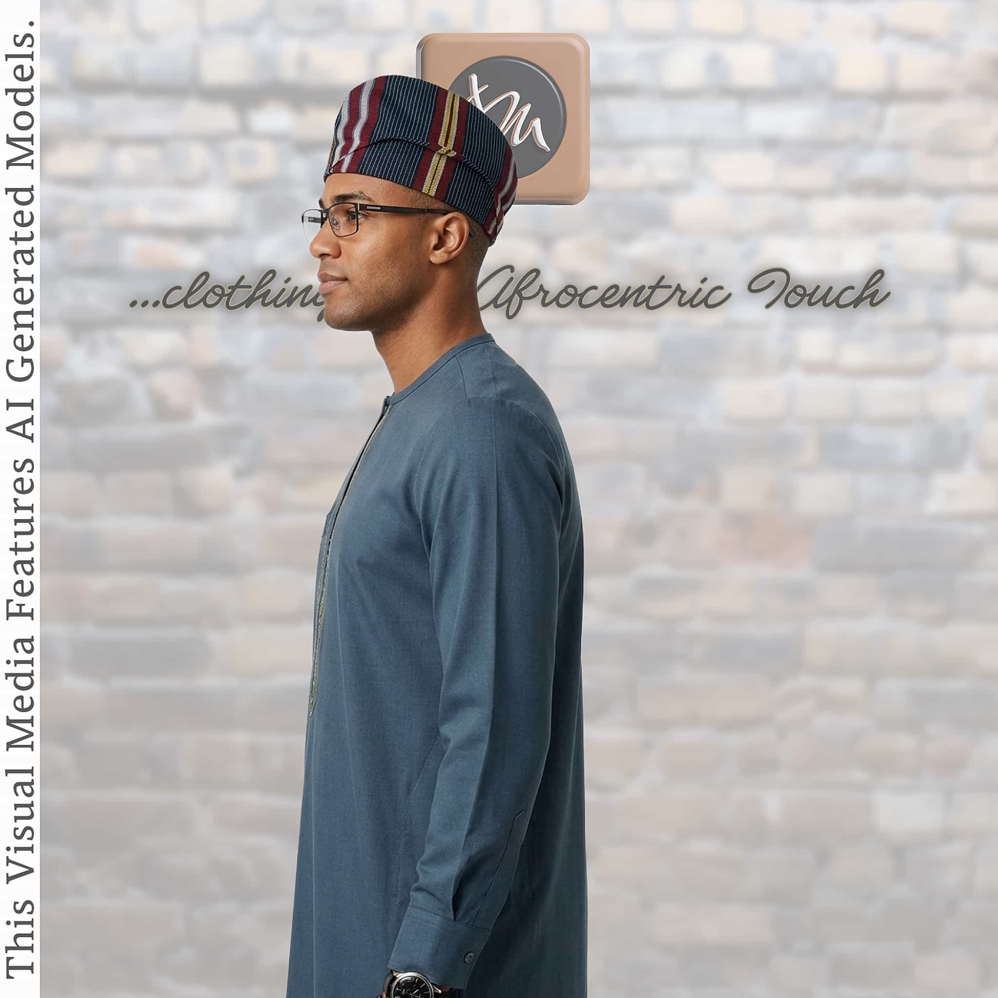 Navy Pinstripe Abetiaja Cap